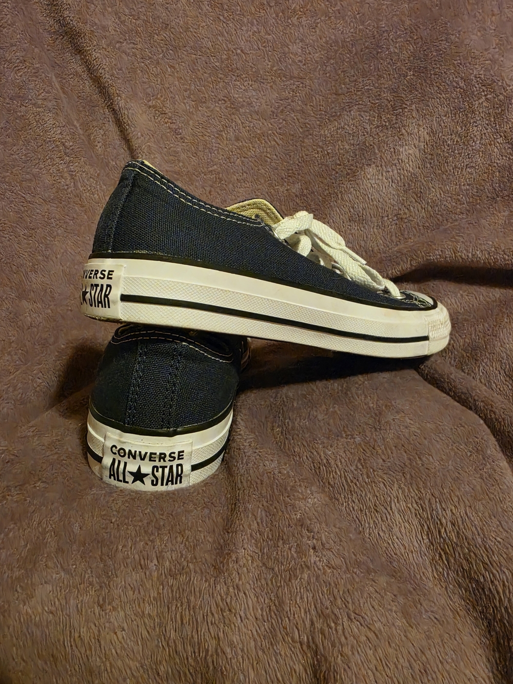 Converse Mens/Womens Low Top All Star Canvas Sneakers in Navy Wmns 7.5 Men 5.5